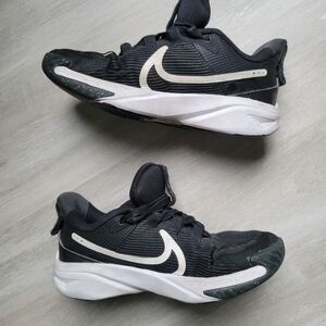 Kids Nike Black and White Athletic Shoes